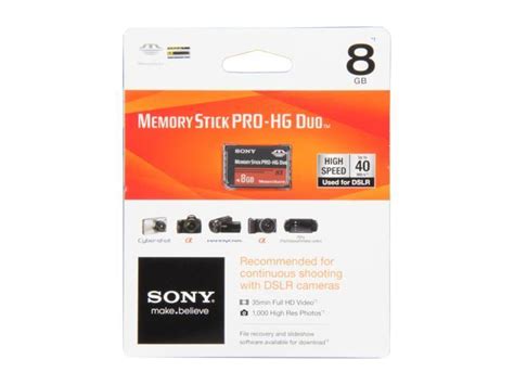 Sony Gb Memory Stick Pro Hg Duo Hx Flash Card Model Mshx B Newegg