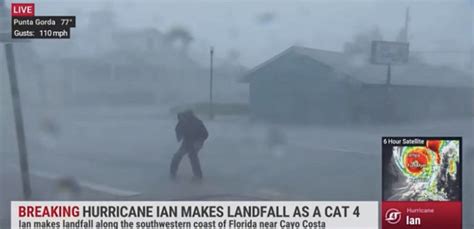 Weather Channel Reporter Nearly Gets Blown Away In Fiercest Winds From