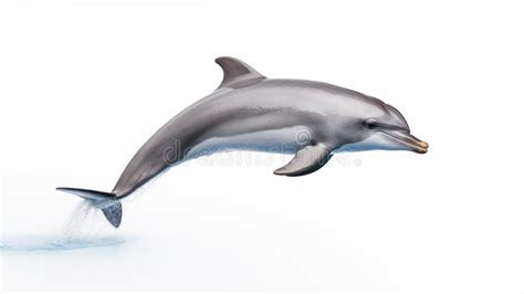 A Dolphin on White Background, is an Aquatic Mammal within the Infraorder Cetacea Stock ...