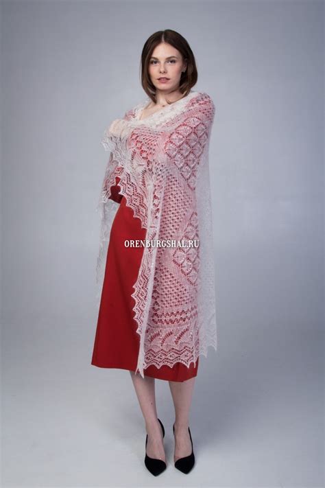 Лиственница: купить оренбургскую паутинку белого цвета - Оренбургшаль