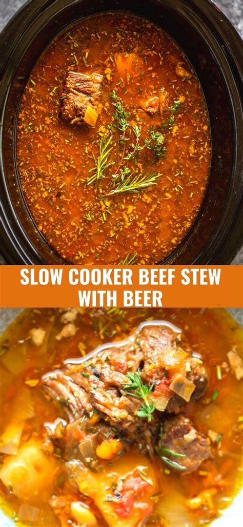 Slow Cooker Beef Stew With Beer Fox And Briar Recipe Beef Stew With Beer Slow Cooker Beef