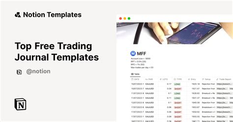 Top Free Trading Journal Templates Notion Template Marketplace