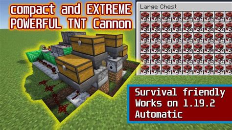 Creating Explosive Firepower Minecraft Tnt Cannon Schematics