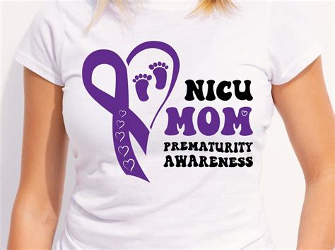 Prematurity Awareness Svg Png NICU Mom Prematurity Awareness Etsy