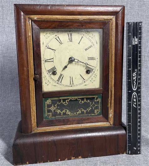 Antique 1906 Wm L Gilbert Clock Co Mantle Clock With Key~for Parts Repair £141 71 Picclick Uk