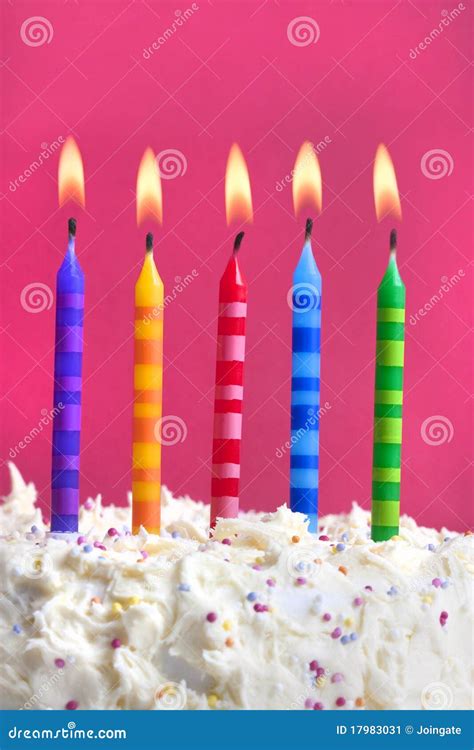 Birthday Candles On A Cake Stock Image Image Of Candles 17983031