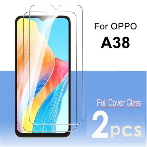 2pcs Full Cover Tempered Glass Case For Oppo A18 A38 A58 A78 4g A98 5g Screen