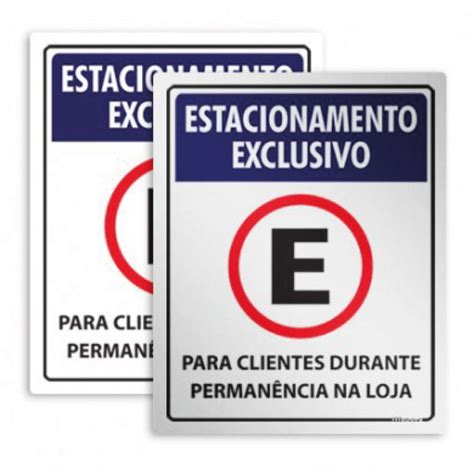 Placa Estacionamento Exclusivo Para Clientes Em Compra Afixgraf