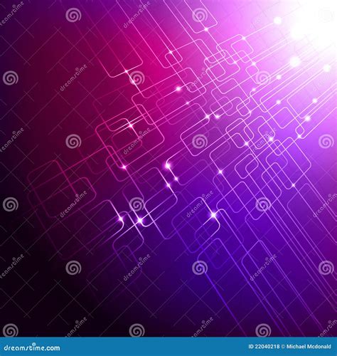 Purple Tech Background Stock Vector Image Of Abstract 22040218