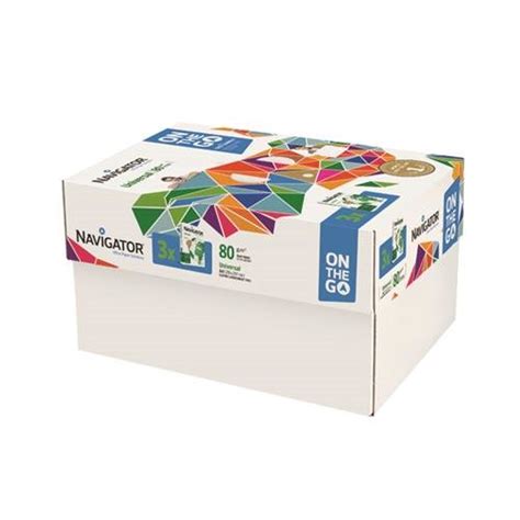 Navigator Universal On The Go A4 Paper 80gsm 3 Reams White Pack Of