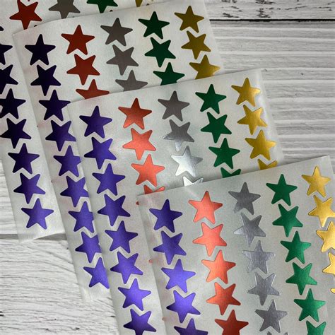 Estrellas Brillantes Hojas Pegatinas De Estrellas Para Etsy