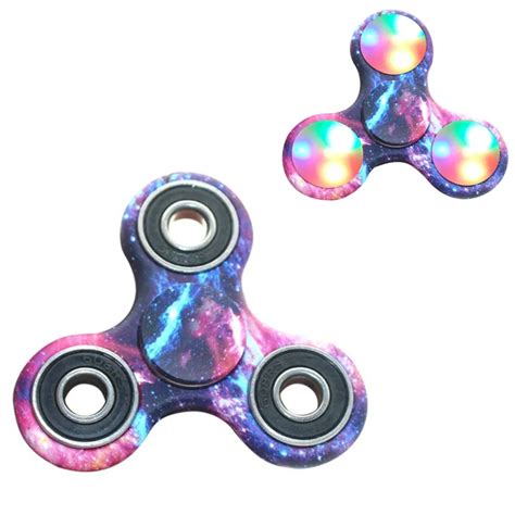 Tri Spinner Fidget Toy Plastic EDC Starry Sky Fidget Hand Spinner For