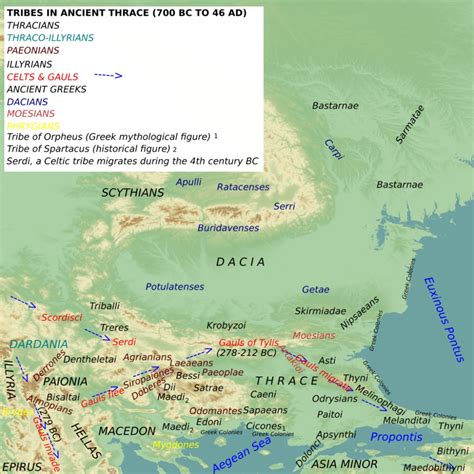 Maps Of The Ancient World Ancient Thracemap Tribes Of Ancient Thrace