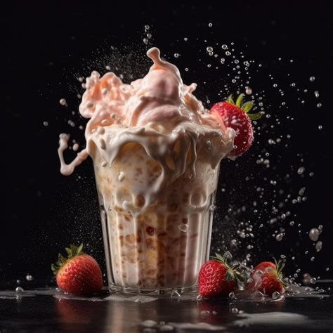 Premium AI Image | strawberry shake