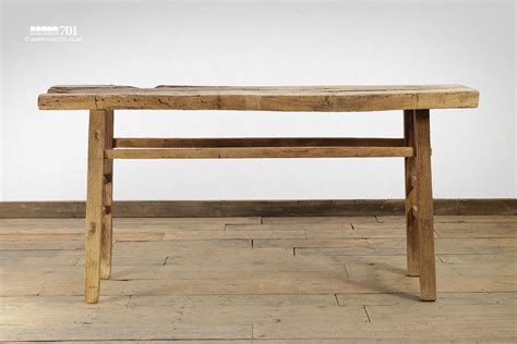 Reclaimed Elm Light Wood Console Table