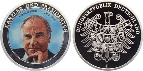 Deutschland BRD Medaille Ohne Jahr Bundeskanzler Helmut Kohl 1982