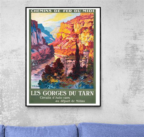 Affiche Les Gorges Du Tarn Affiche Vintage