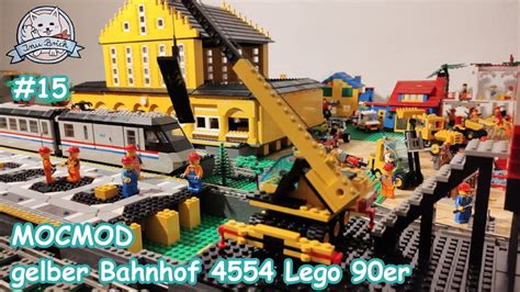 Inu Klötzchen Baustadt Folge 15 MOCMOD gelber Bahnhof 4554 Lego 90er