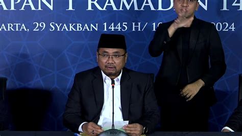 Keputusan Sidang Isbat Awal Puasa 1 Ramadan 1445 H Jatuh Pada Hari