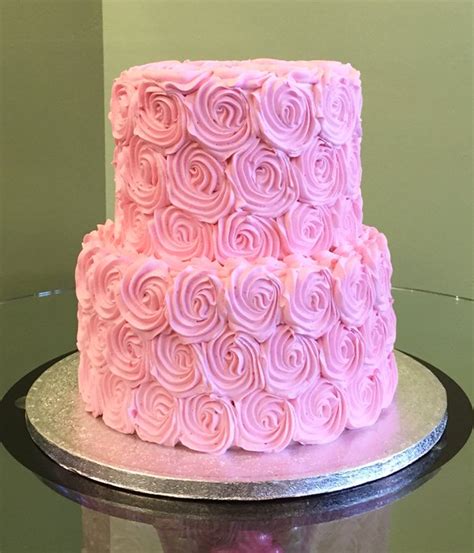 Rosette Tiered Cake Classy Girl Cupcakes