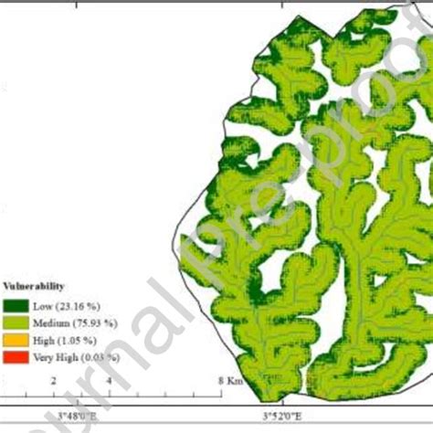 Vulnerability Map Of The Riparian Zone Year In Ibadan Nigeria