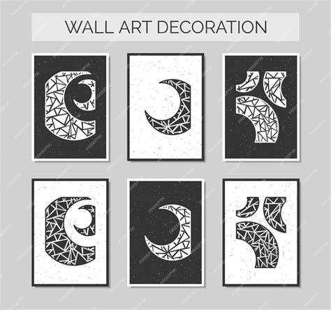 Premium Vector Modern Wall Art Poster Of Abstract Geometric Shapes