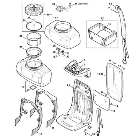 Backplate Container Assembly For Stihl Sr Sr Mistblower L S