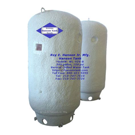 Wl924b 300 Gallon Buffer Tank Hanson Tank Pressure Vessels