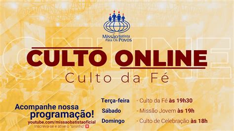 CULTO DA FÉ 17 08 21 YouTube