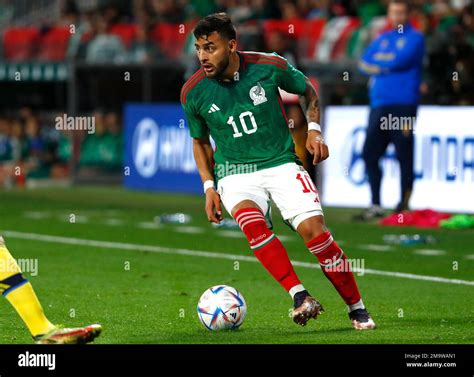 Mexicos Alexis Vega In Action During The International Friendly Soccer