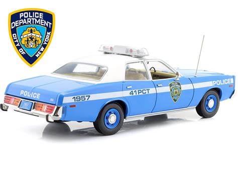 Dodge Monaco Police Nypd Azul Blanco Greenlight Artisan