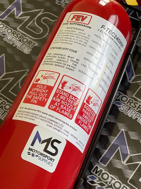 Fev 24l Hand Held Extinguisher Afff Foam — Motorsport Supplies