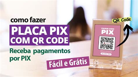 Placa Pix Como Gerar Qr Code Pix E Criar Uma Placa Pix Personalizada