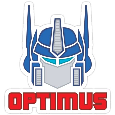 Optimus Prime Logo Stickers By Toon Alchemist Redbubble