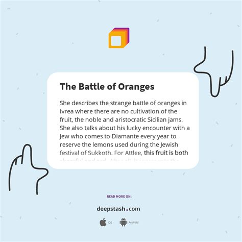 The Battle of Oranges - Deepstash