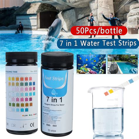 50Pcs/Bottle 7 in 1 Water Test Strips, Aquarium Fish Tank Water ...