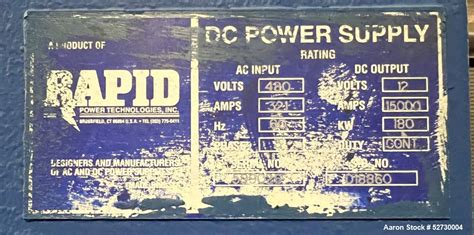 Used Rapid Power Technologies DynaPower 12V 15