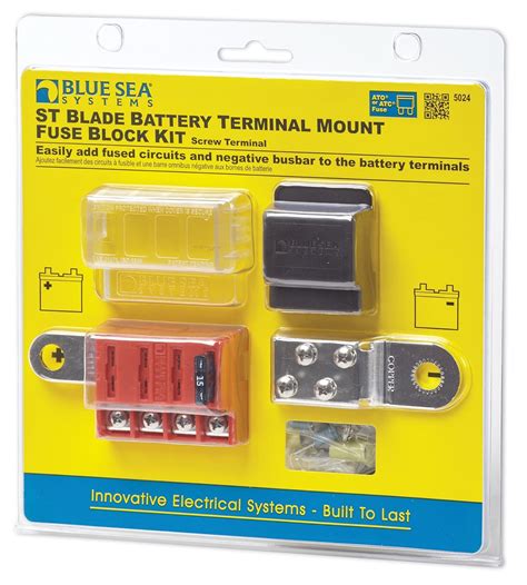 Blue Sea Systems 5025 ST Blade Fuse Block 6 Circuit With Ground And