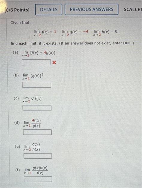 Solved Points Details Previous Answers Scalcet Given Chegg