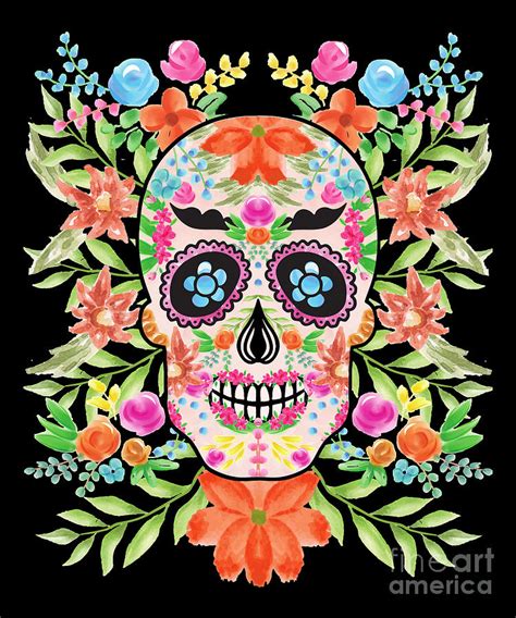 Best Sugar Skull Day Of Dead Dia De Los Muertos Digital Art By Ten