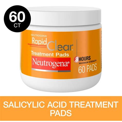 Neutrogena Rapid Clear Maximum Strength Acne Treatment Pads, 60Ct - Walmart.com