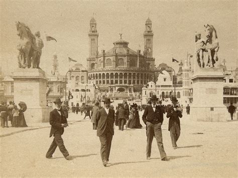 France Paris Trocad Ro Exposition Universelle Photo Stereo Vintage