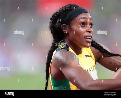 Tokyo Japan 3rd Aug 2021 Elaine Thompson Herah Of Jamaica Reacts