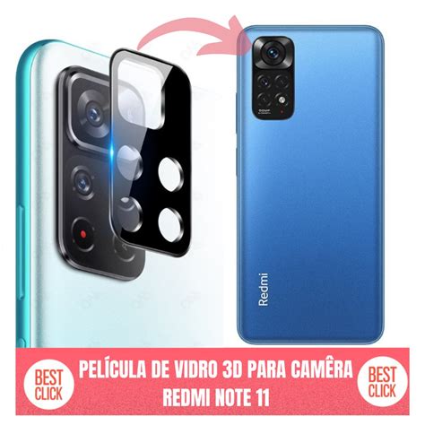 Película 3d De Vidro Para Câmera Redmi Note 11 11s 11 Pro