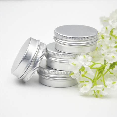 Aliexpress Buy Pcs Screw On Lids Aluminium Jars Cream Jars