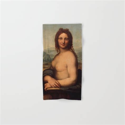 Salai Gian Giacomo Caprotti Nude Mona Lisa Hand Bath Towel By