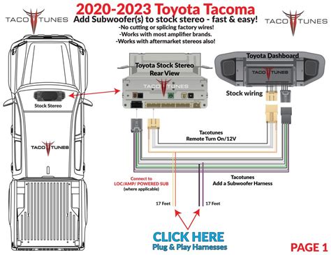 Toyota Tacoma Plug And Play Add A Subwoofer Harness Use With