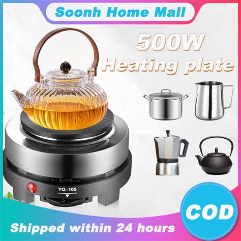 W V Electric Heater Stove Hot Plate Portable Single Burner For Candle Milk Water Coffee