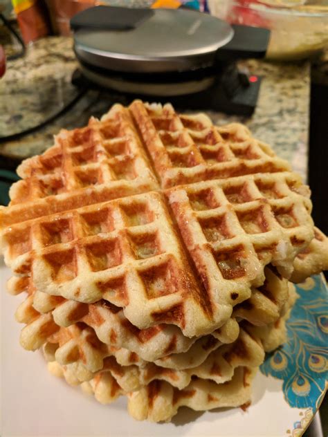 Liege Belgian Waffles With Pearl Sugar Recipe Allrecipes