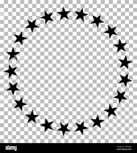 Stars In Circle Icon On Transparent Stars In Circle Design For Diagram